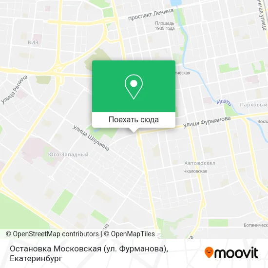 Карта Остановка Московская (ул. Фурманова)