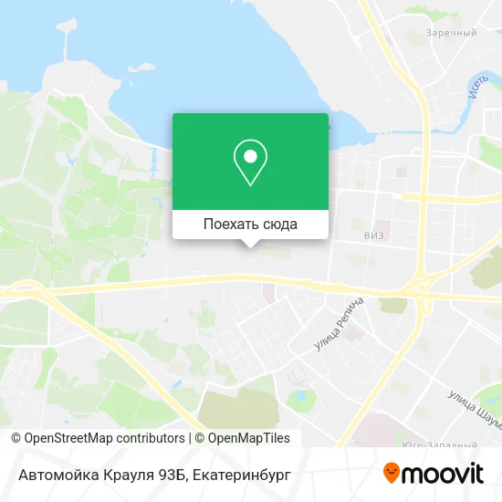 Карта Автомойка Крауля 93Б