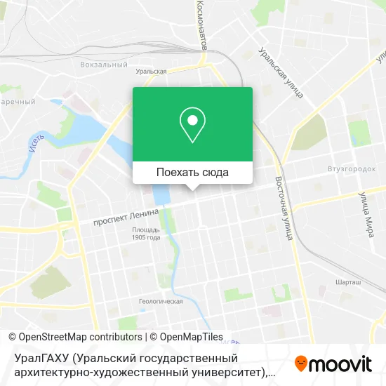Карта УралГАХУ (Уральский государственный архитектурно-художественный университет)