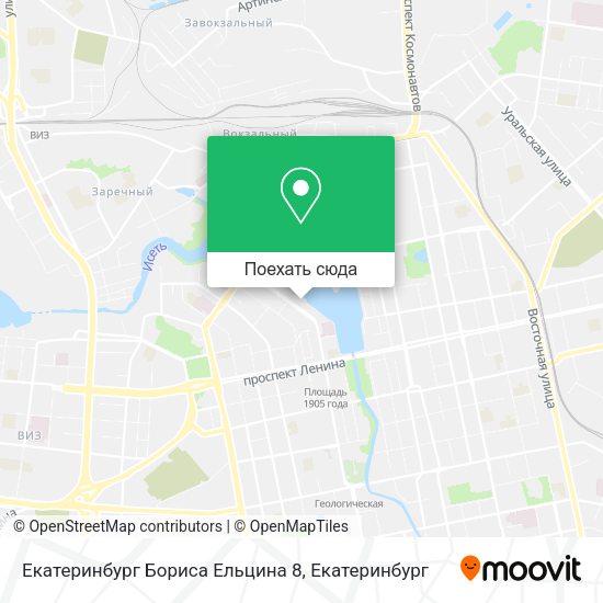 Карта Екатеринбург Бориса Ельцина 8