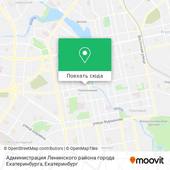 Карта Администрация Ленинского района города Екатеринбурга