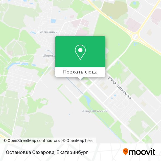 Карта Остановка Сахарова