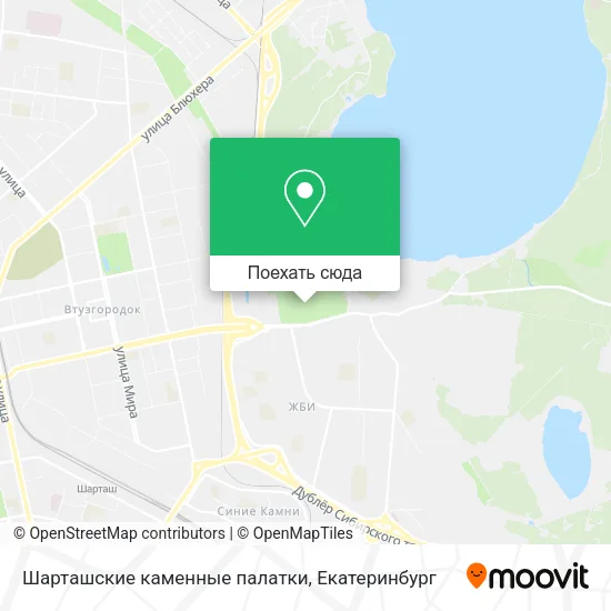Карта Шарташские каменные палатки