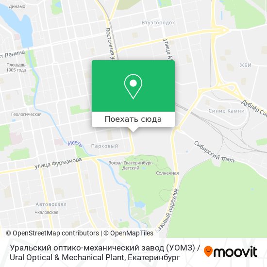 Карта Уральский оптико-механический завод (УОМЗ) / Ural Optical & Mechanical Plant