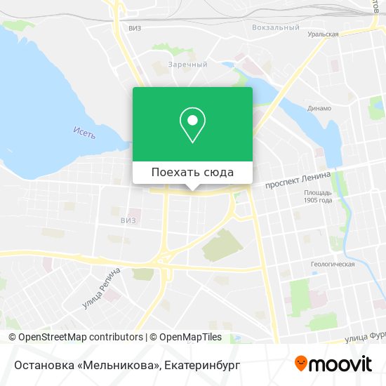 Карта Остановка «Мельникова»