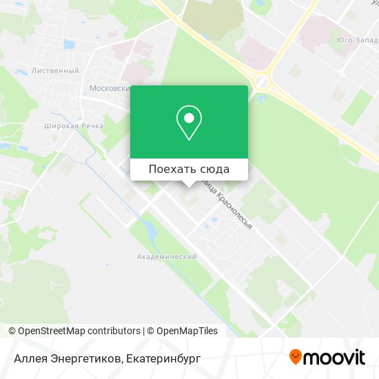 Карта Аллея Энергетиков