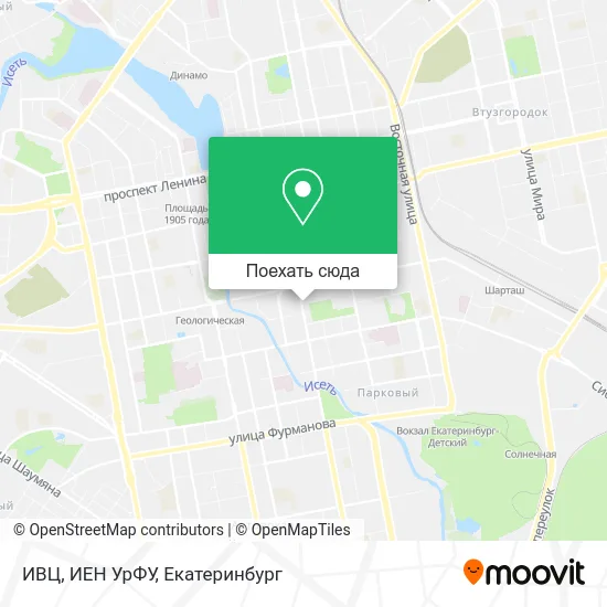 Карта ИВЦ, ИЕН УрФУ