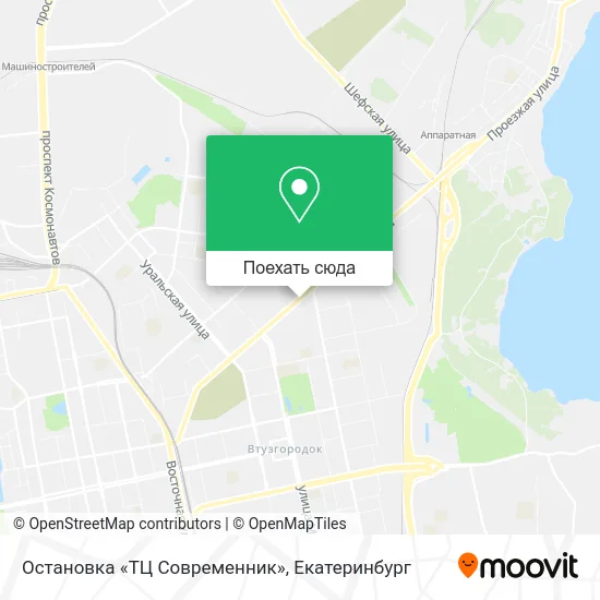 Карта Остановка «ТЦ Современник»