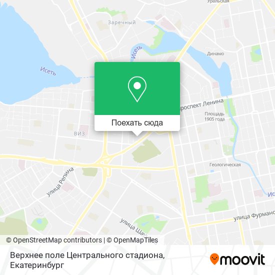 Карта Верхнее поле Центрального стадиона