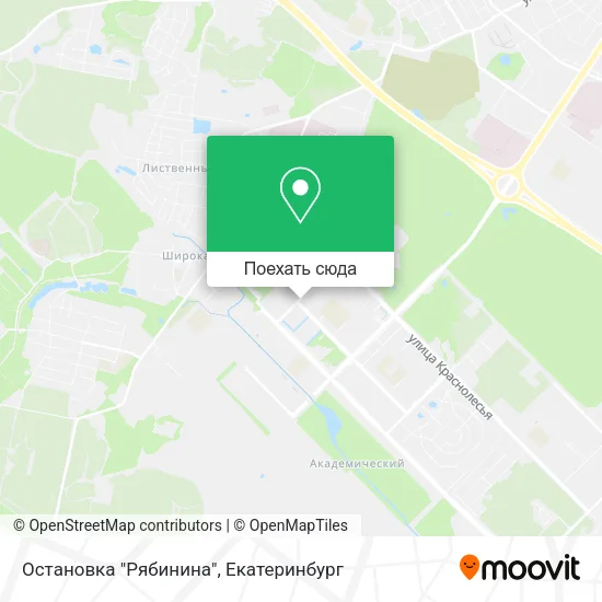 Карта Остановка "Рябинина"