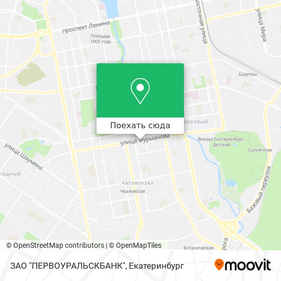 Карта ЗАО "ПЕРВОУРАЛЬСКБАНК"