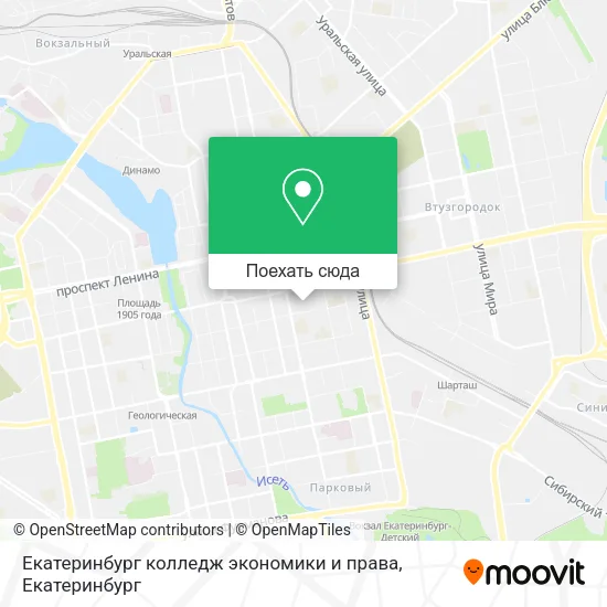 Карта Екатеринбург колледж экономики и права