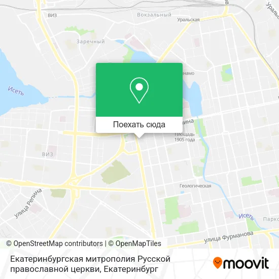 Карта Екатеринбургская митрополия Русской православной церкви