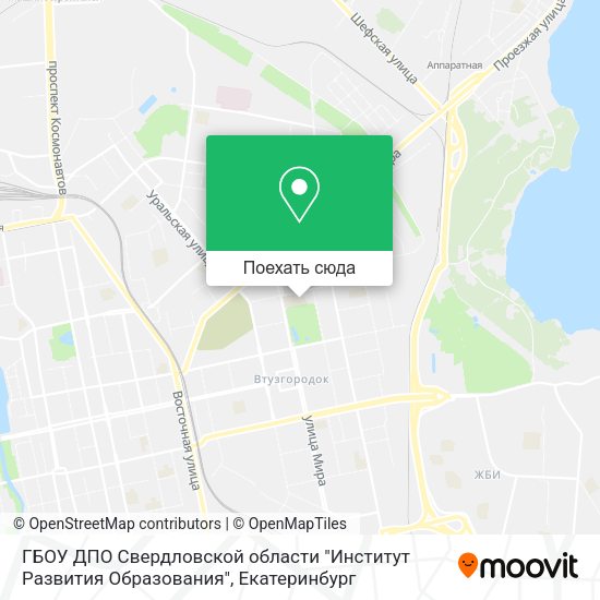 Карта ГБОУ ДПО Свердловской области "Институт Развития Образования"