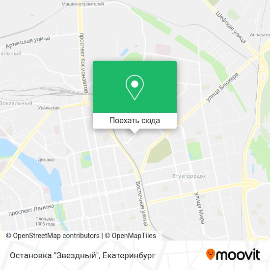 Карта Остановка "Звездный"
