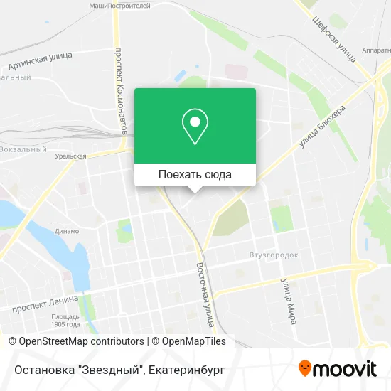 Карта Остановка "Звездный"