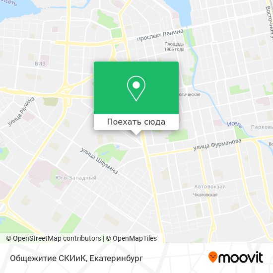 Карта Общежитие СКИиК