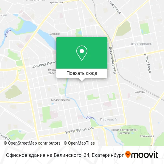Карта Офисное здание на Белинского, 34