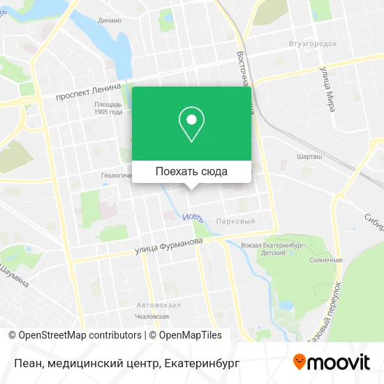 Карта Пеан, медицинский центр