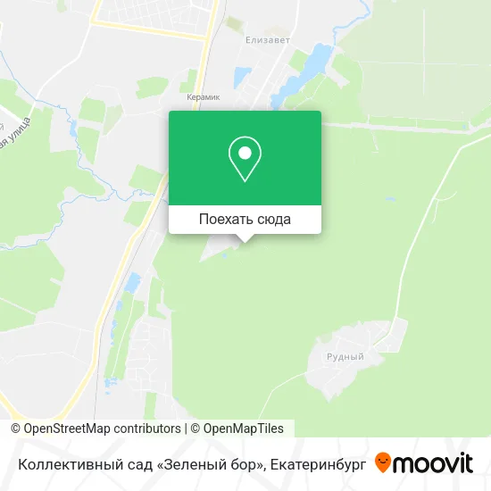 Карта Коллективный сад «Зеленый бор»