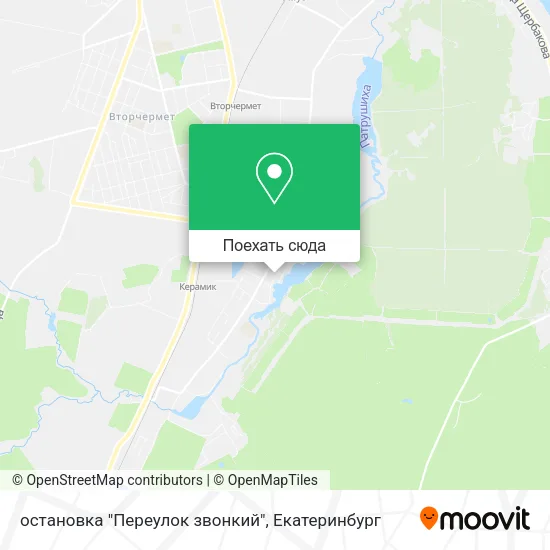 Карта остановка "Переулок звонкий"