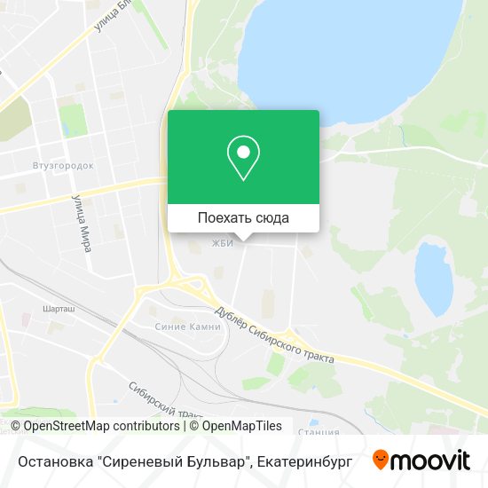 Карта Остановка "Сиреневый Бульвар"