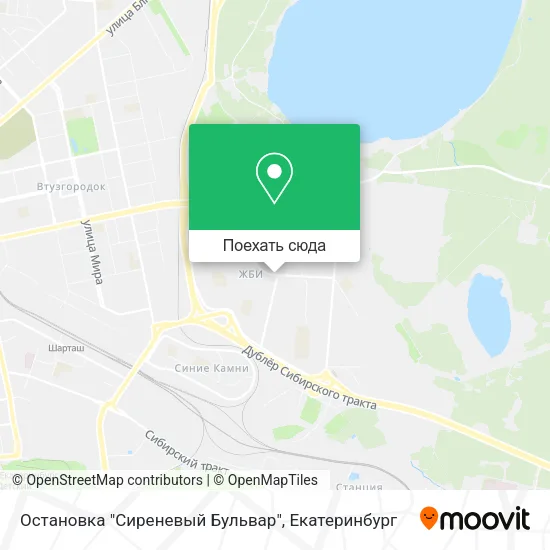 Карта Остановка "Сиреневый Бульвар"