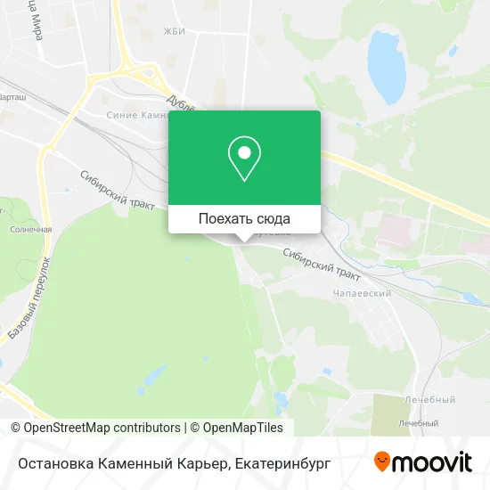 Карта Остановка Каменный Карьер