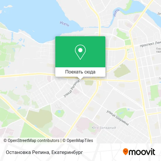Карта Остановка Репина