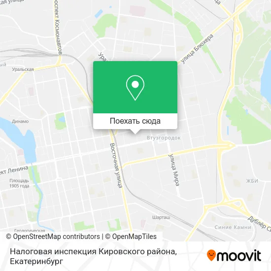 Карта Налоговая инспекция Кировского района