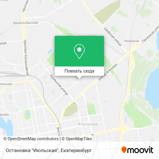 Карта Остановка "Июльская"