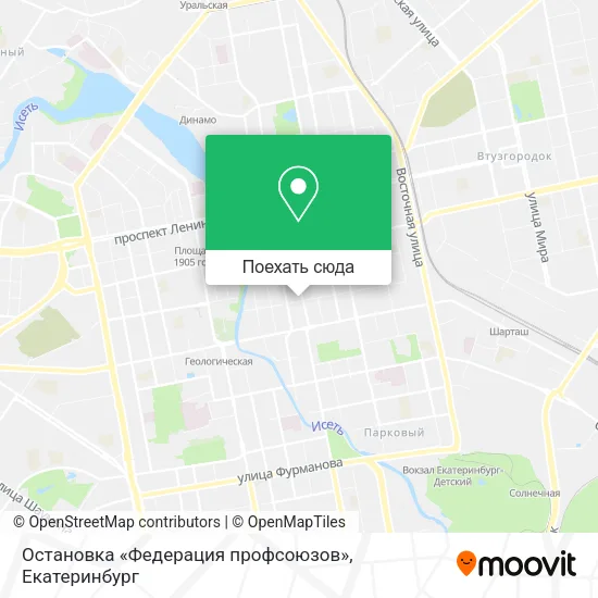 Карта Остановка «Федерация профсоюзов»