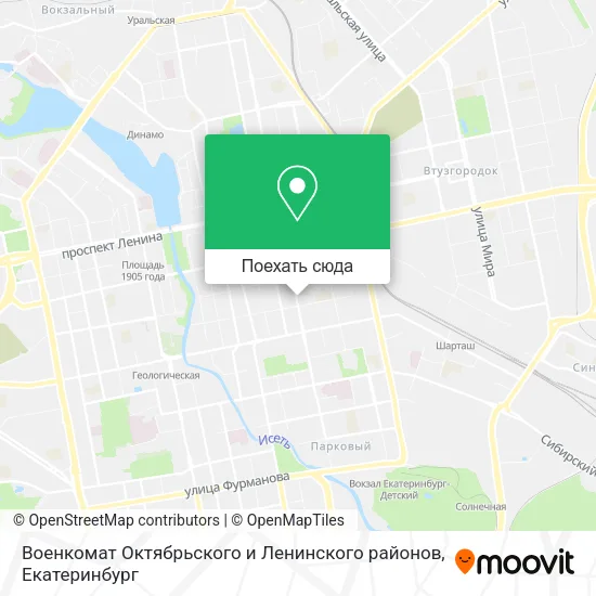 Карта Военкомат Октябрьского и Ленинского районов