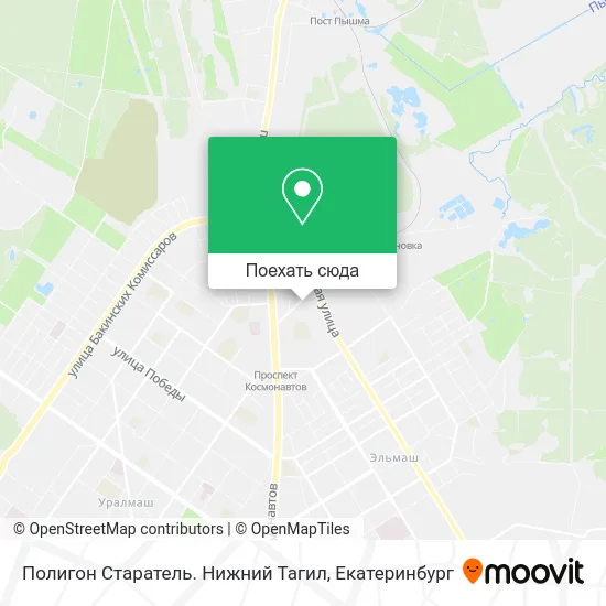 Карта Полигон Старатель. Нижний Тагил