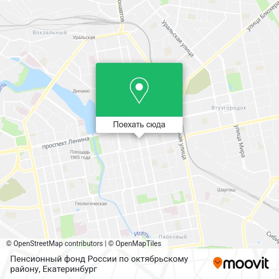 Карта Пенсионный фонд России по октябрьскому району