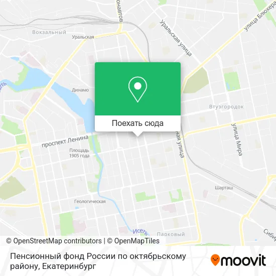 Карта Пенсионный фонд России по октябрьскому району