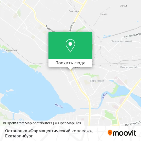 Карта Остановка «Фармацевтический колледж»