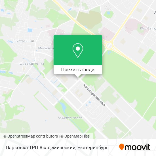 Карта Парковка ТРЦ Академический