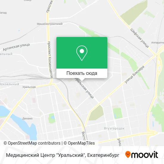 Карта Медицинский Центр "Уральский"