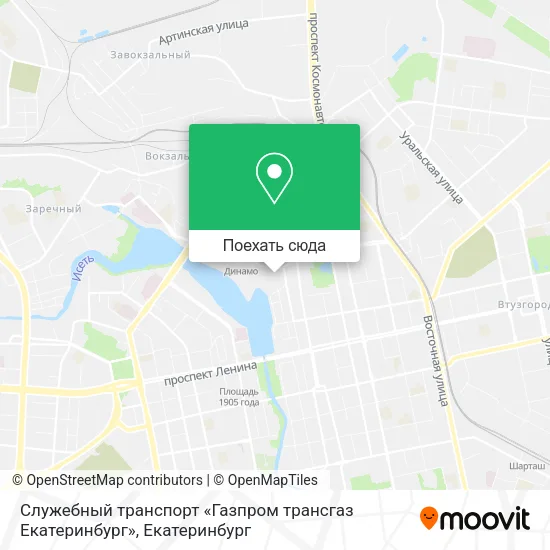 Карта Служебный транспорт «Газпром трансгаз Екатеринбург»