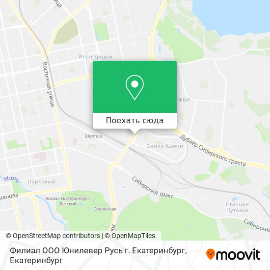 Карта Филиал ООО Юнилевер Русь г. Екатеринбург