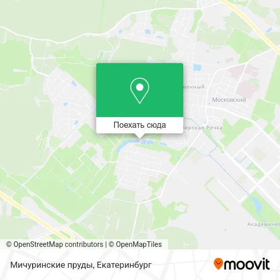 Карта Мичуринские пруды