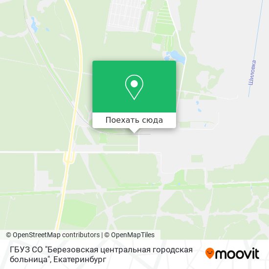 Карта ГБУЗ СО "Березовская центральная городская больница"