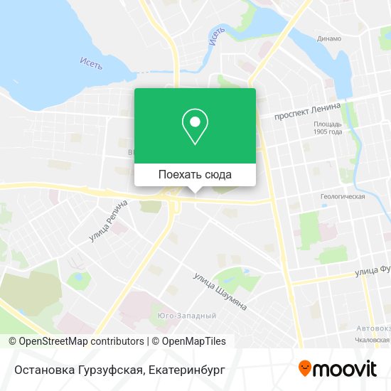 Карта Остановка Гурзуфская