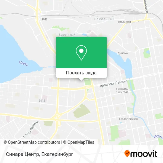 Карта Синара Центр