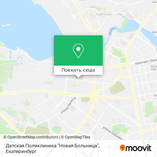 Карта Детская Поликлиника "Новая Больница"