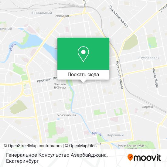 Карта Генеральное Консульство Азербайджана