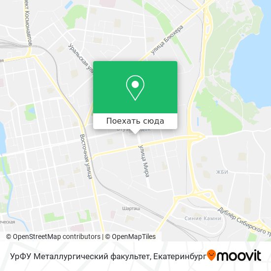 Карта УрФУ Металлургический факультет