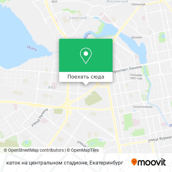 Карта каток на центральном стадионе