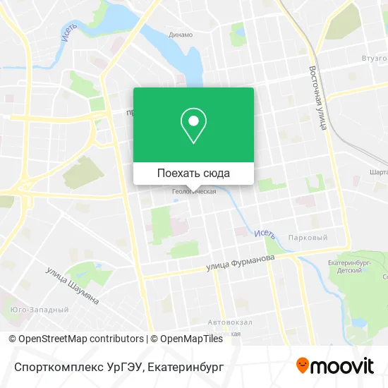 Карта Спорткомплекс УрГЭУ